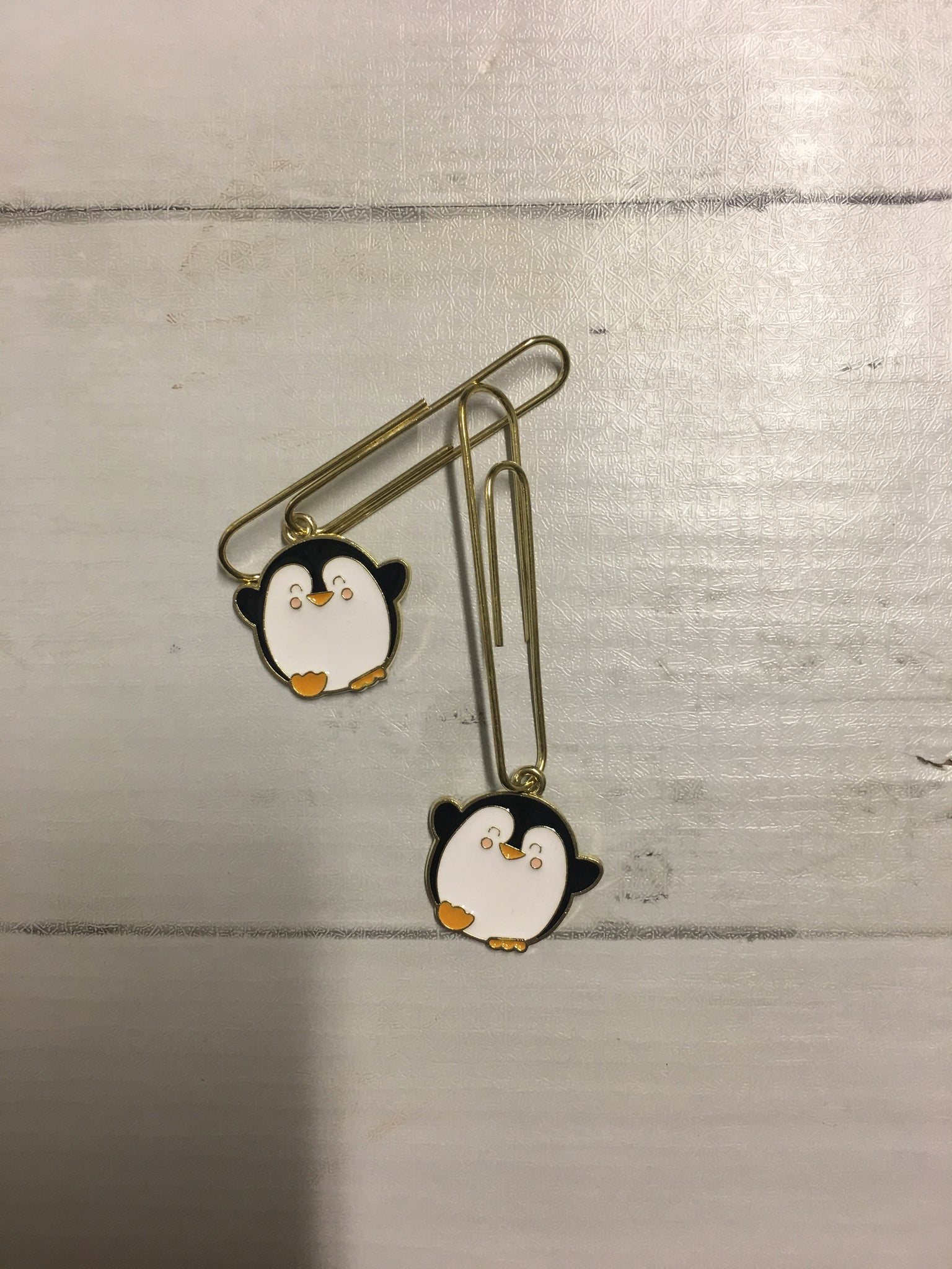 Paperclip Paper Clip Happy Penguin Pendant, Book, Bullet Journal Planner Accessory